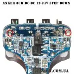 ANKER понижающий DC-DC 12-24V 30W USB QC3.0 05