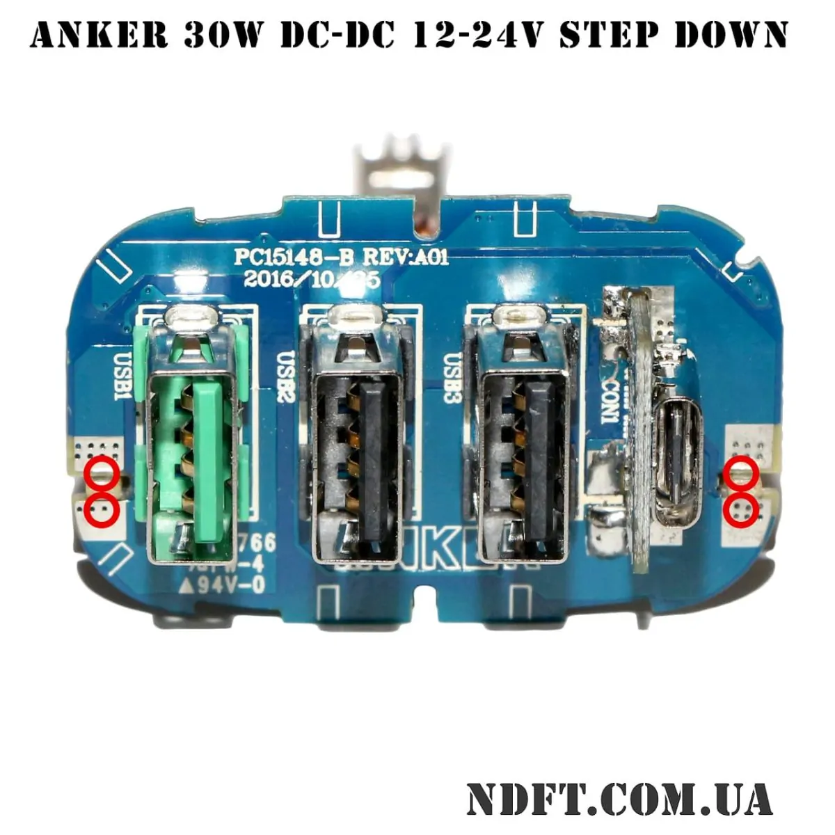 ANKER понижающий DC-DC 12-24V 30W USB QC3.0 07