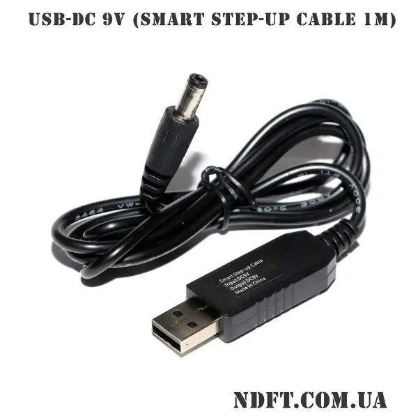 USB-DC 9V кабель питая от USB 01