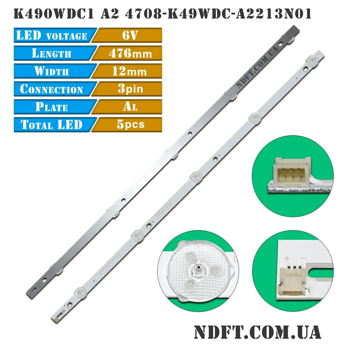 K490WDC1 A2 4708-K49WDC-A2213N01 5LED 01