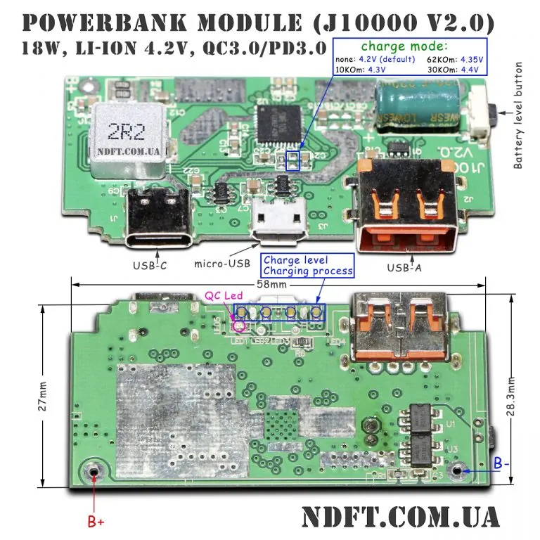 Модуль повербанка J10000 V2.0 01