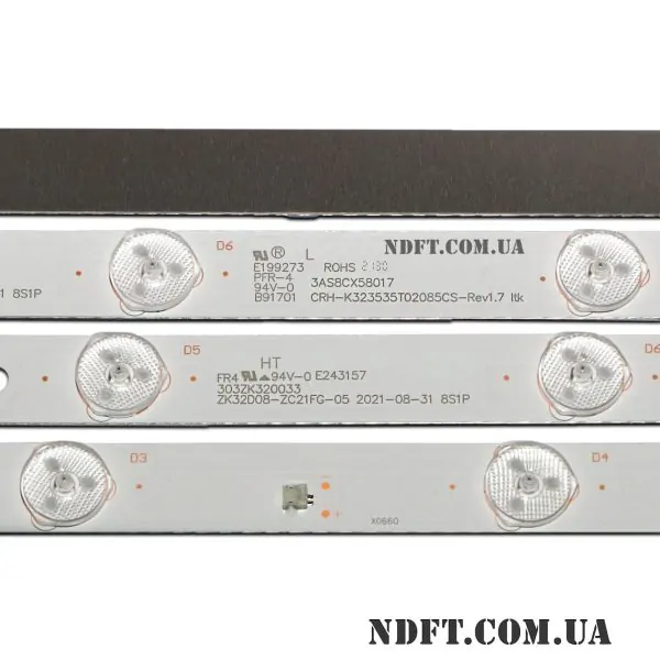 LED подсветка ZK32D08-ZC21FG-05 303ZK320033 CRH-K323535T02085CS-Rev1.7 02