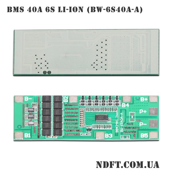 Модуль защиты BMS 6S 40А с балансировкой Li-ion BW-6S40A-A 02