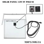 Солнечная панель (батарея) 15W, 9V, 35x35cm poli-Si с кронштейном 02