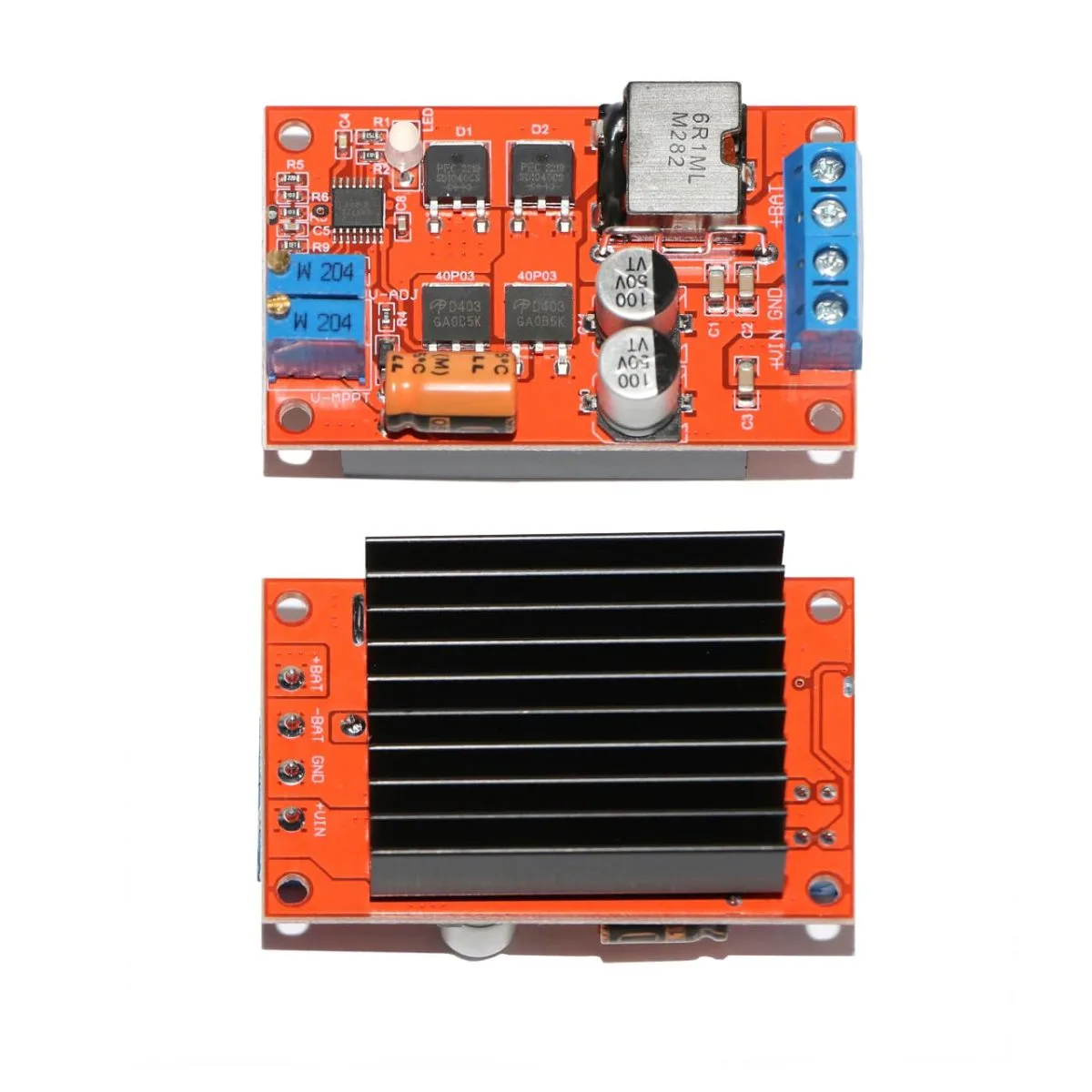 Модуль MPPT 5А 100W 8-28V CV для солнечной панели и зарядки аккумулятора MPPT-V08A на CN3722 03