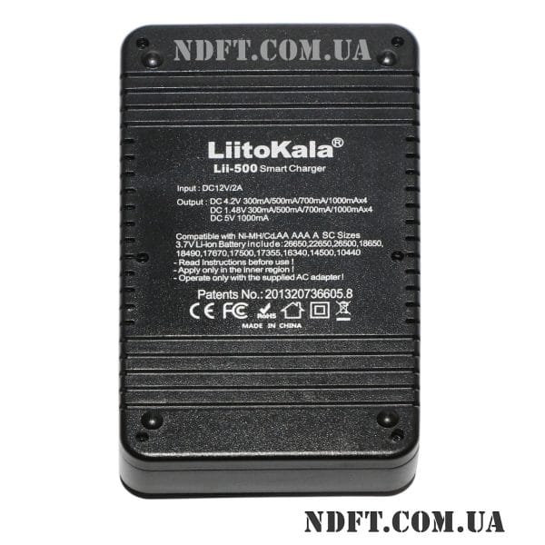 LiitoKala Lii-500+EU+CAR 4xNiMH/Cd/Li-ion 4x1A – Зарядний пристрій для акумуляторів (тест ємності, внутр. опору) 02