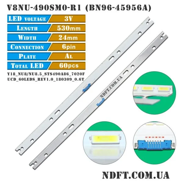 V8NU-490SM0-R1 BN96-45956A Y18_NU8/NU8.5_STS490A86_7020F UCD_60LEDs_REV1.0_180309_0.6T_4.07mm_BN96-45956A 01