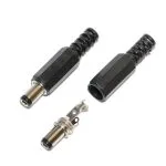 Штекер живлення DC-jack 5.5х2.5mm (44mm) пластиковий корпус 03