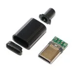 Штекер USB type-C (male/папа) + пластиковый корпус чёрный (XN005-56) 04