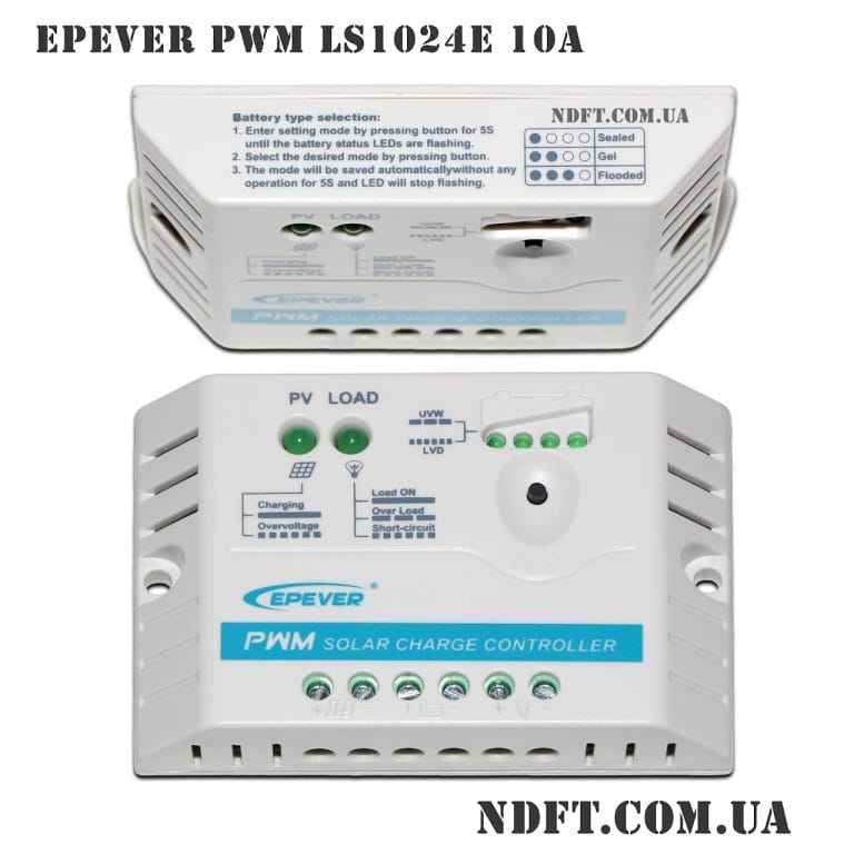 Epever PWM LS1024E 12/24V 10A контроллер заряда АКБ от солнечной панели 01