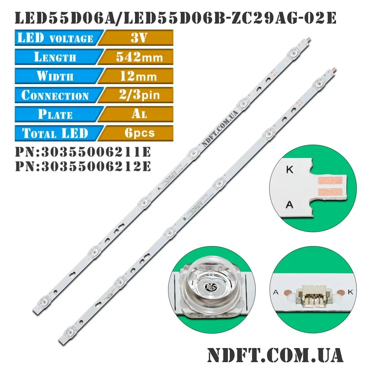 LED55D06A-ZC29AG-02E + LED55D06B-ZC29AG-02E (PN