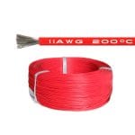 Силиконовый кабель 1m 11AWG термостойкий многожильный (красный) 02