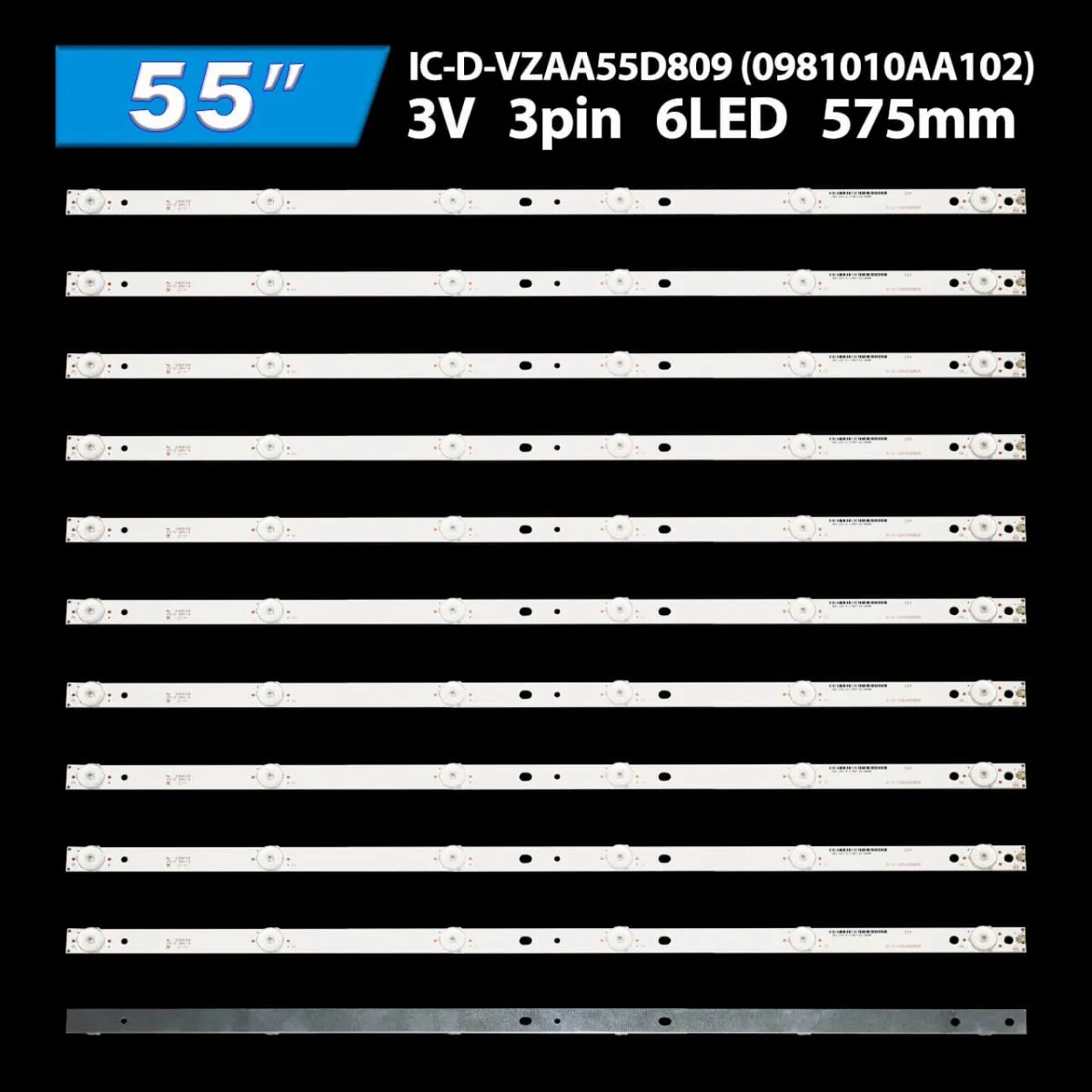 IC-D-VZAA55D809 0981010AA102 6LED (Xiaomi L55M5-AD, L55M5-AZ, MI55TV(M55) L55M5AA, L55M5A3, L55M5A5, L55M5A6) 04