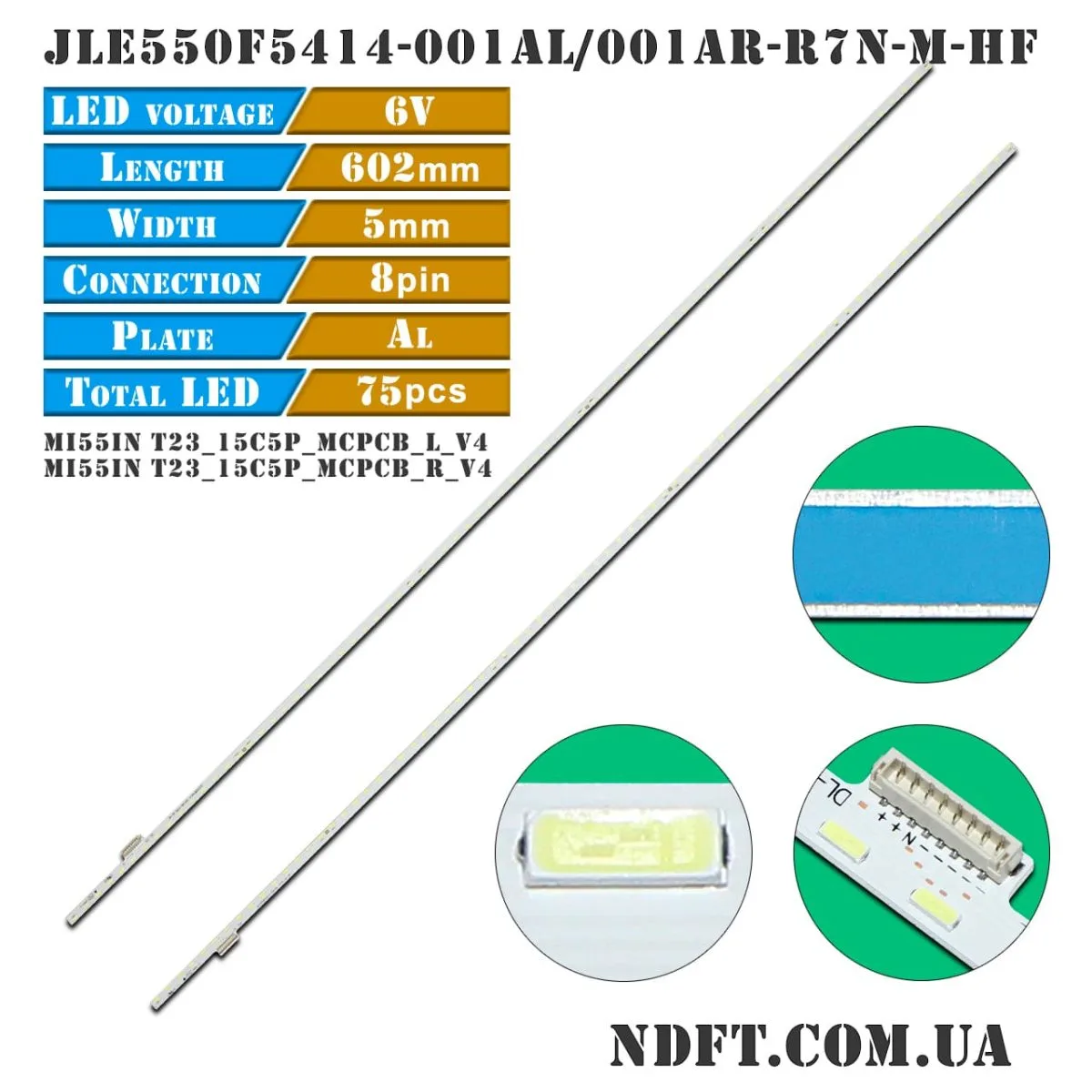 JLE550F5414-001AL-R7N-M-HF + JLE550F5414-001AR-R7N-M-HF 75LED (MI019A-367-0A, MI019A-368-0A, Xiaomi L55M5-AB, L55M5-AD) 01