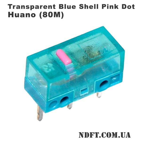 Мікроперемикач Huano TBSPD («Transparent Blue Shell Pink Dot») 00