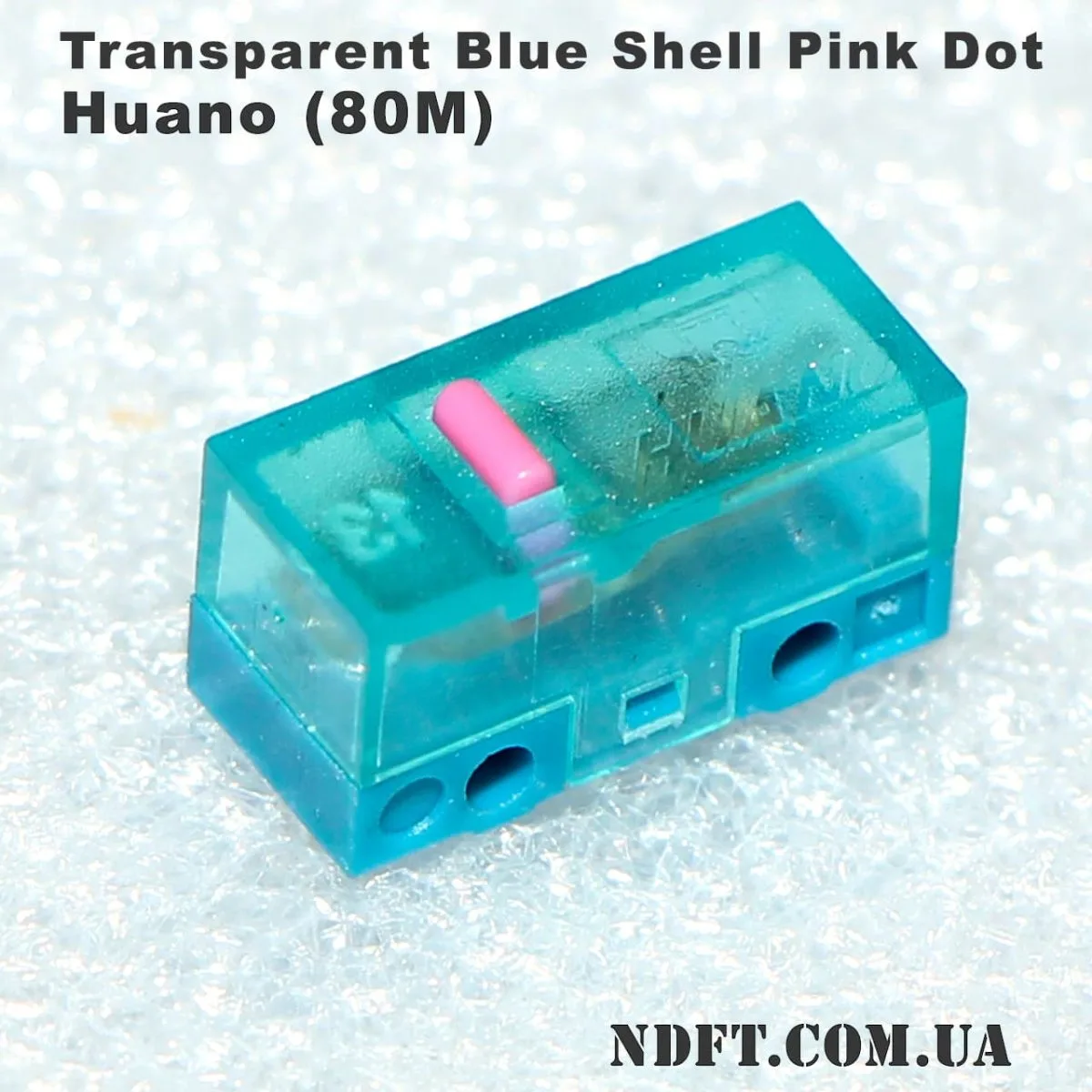 Мікроперемикач Huano TBSPD («Transparent Blue Shell Pink Dot») 01