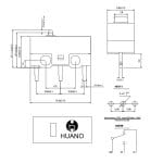 Микропереключатель для мышки Huano TBSPD («Transparent Blue Shell Pink Dot») 04