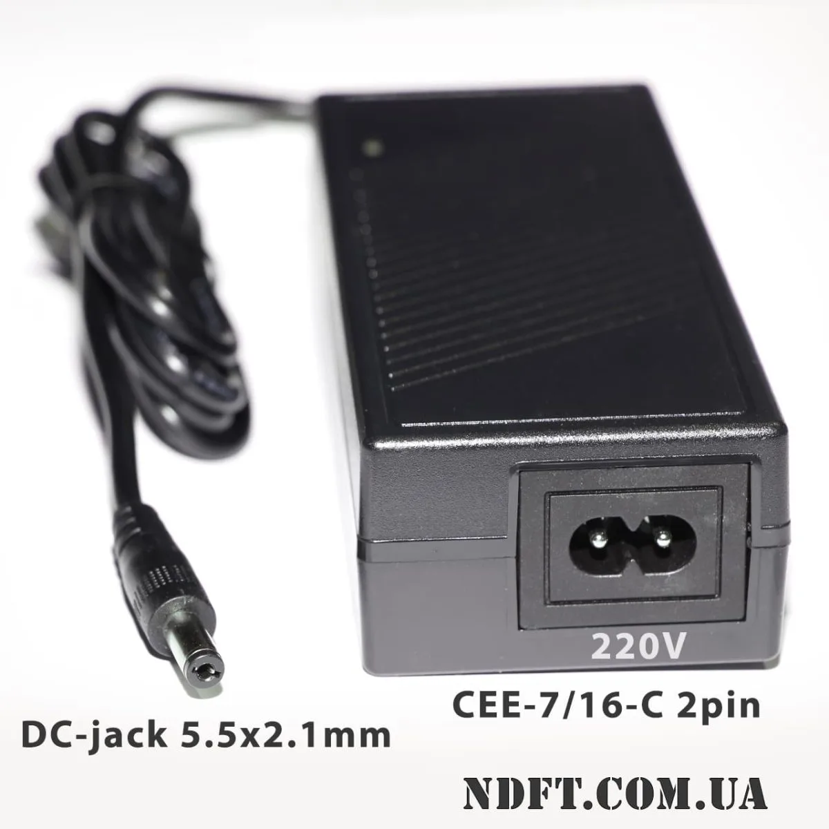 Блок живлення 12V/6.5A 78W DC-jack 5.5×2.1mm від мережі 220VAC (CEE-7/16-C 2pin) для LED-драйвера, телевізора, монітора 02