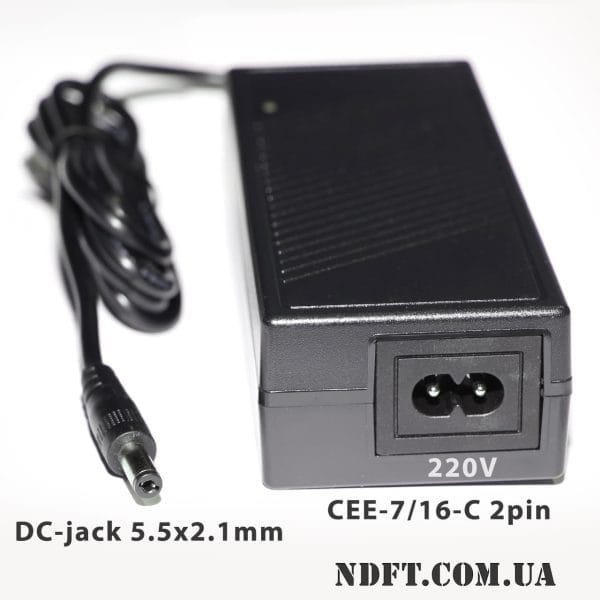 Блок питания 12V/6.5A 78W DC-jack 5.5x2.1mm от сети 220VAC (CEE-7/16-C 2pin) 02