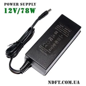 Блок питания 12V/6.5A 78W DC-jack 5.5x2.1mm от сети 220VAC (CEE-7/16-C 2pin) 01