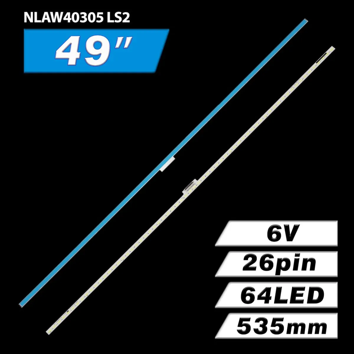 NLAW40305 LS2 64LED (SYV4931, 61.P2S02G001 14502D, Sony KD-49X8505B, KD-49X8500B, KD-49X850SB) 04