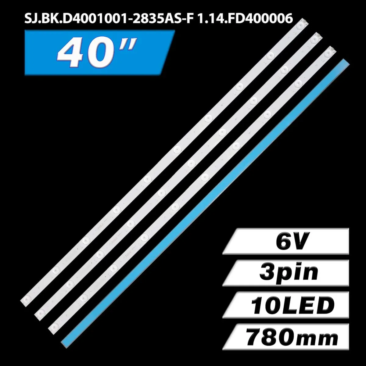 SJ.BK.D4001001-2835AS-F 1.14.FD400006 780mm 6V 10LED (Bravis LED-40D1070, Supra STV-LC40T440FL, Dexp F40C7100C) 04