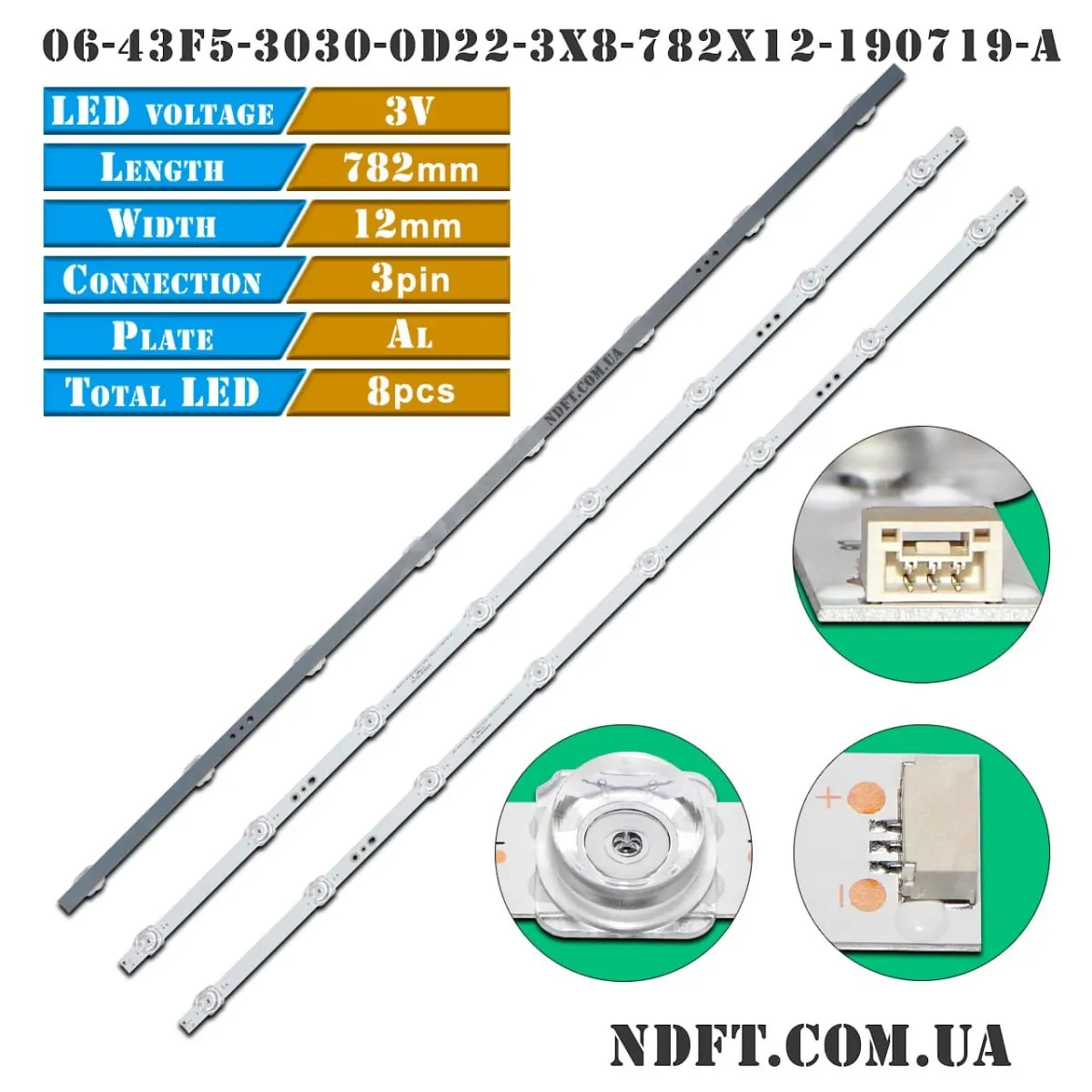 06-43F5-3030-0D22-3X8-782X12-190719-A 782mm 8LED 3V (06-43F5-3030-0D22-3X8-782X12-790719-A) 01