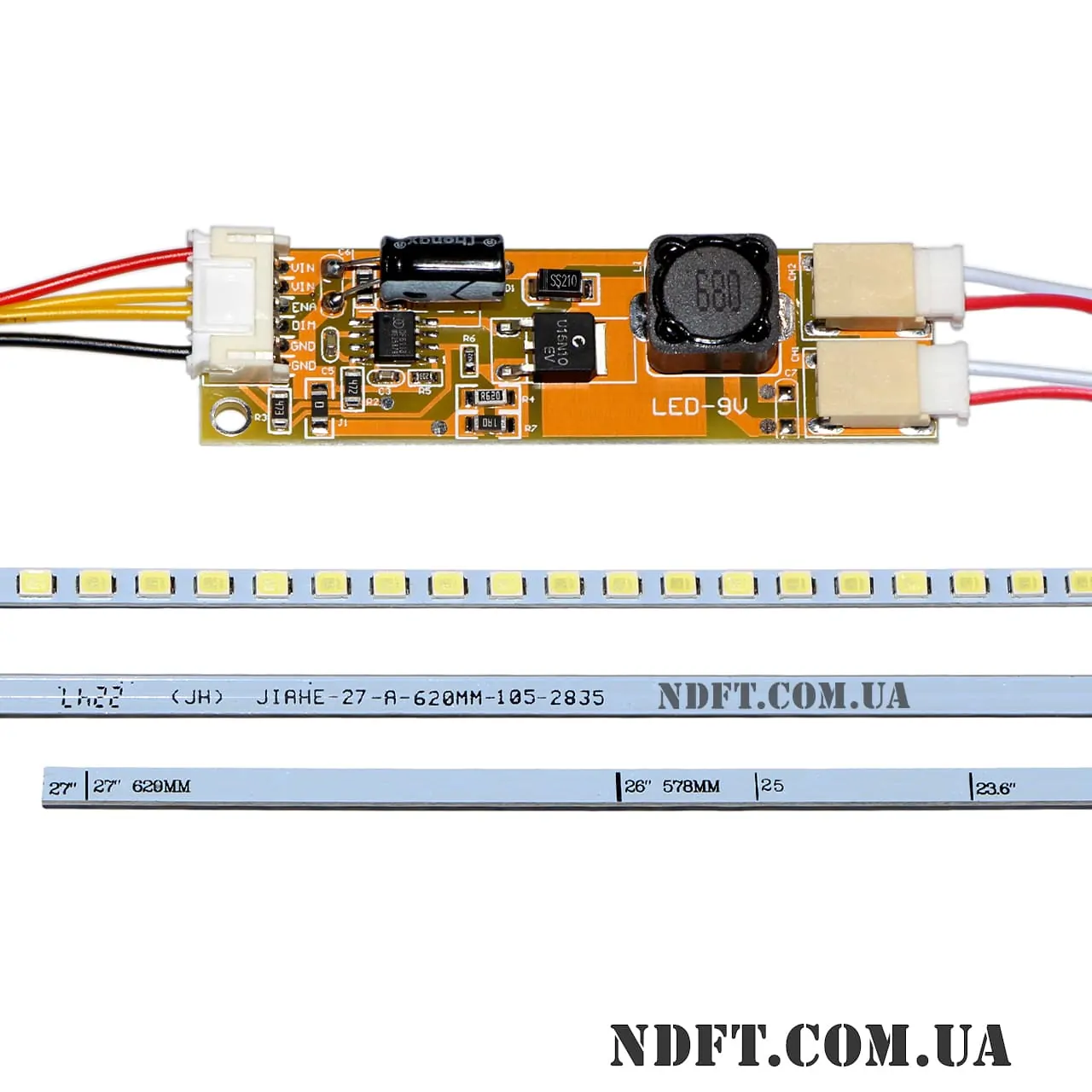 22-27" 620 мм – Набор LED подсветки универсальный (JIAHE-27-A-620MM-105-2835) 01