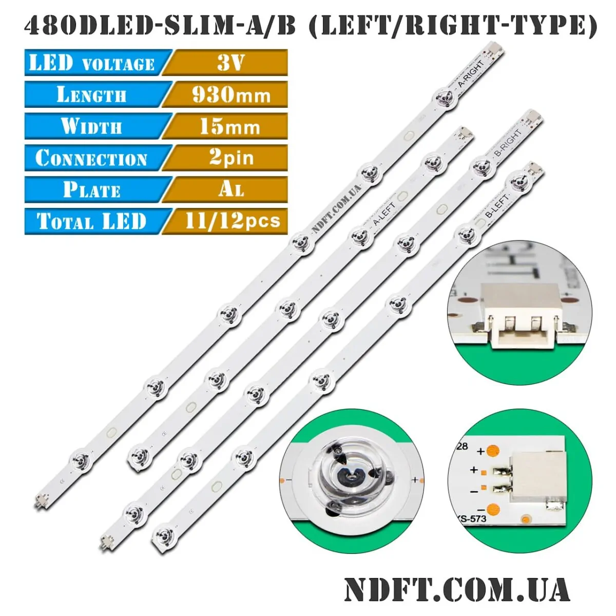 480DLED_Slim_A LEFT/RIGHT-TYPE Rev0.3 + 480DLED_Slim_B LEFT/RIGHT-TYPE Rev0.3 (480DLED-Slim-A + 480DLED-Slim-B) – LED подсветка TV 48″ (комплект) – Фото №1