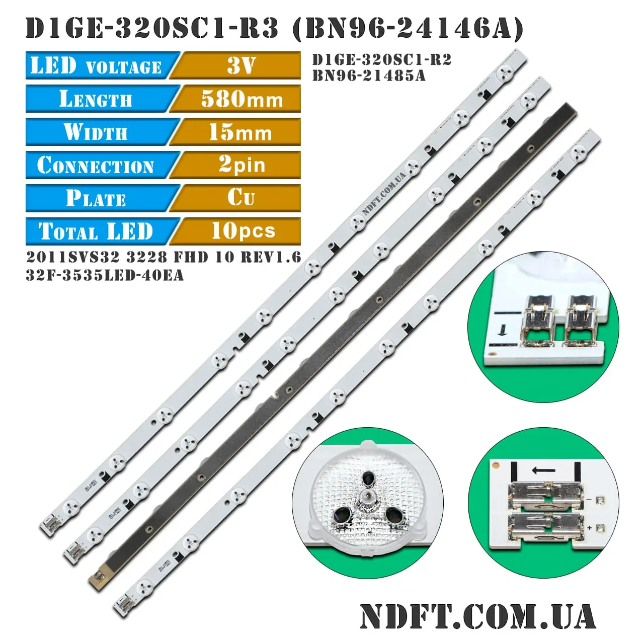 D1GE-320SC1-R3 10LED (ОРИГИНАЛ) (BN96-24146A, 32F-3535LED-40EA, Samsung 2011SVS32 3228 FHD 10 REV1.6) 01