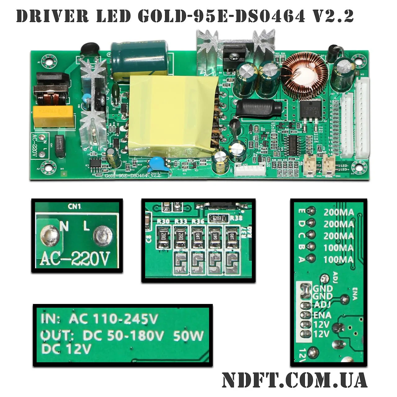 Драйвер LED Gold-95E-DS0464 V2.2 02