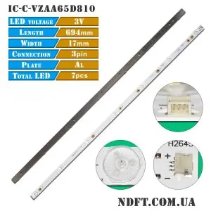 IC-C-VZAA65D810 0981010AA105 7LED (Xiaomi L65M5-AZ, MI65TV, 0981010AA104) 01