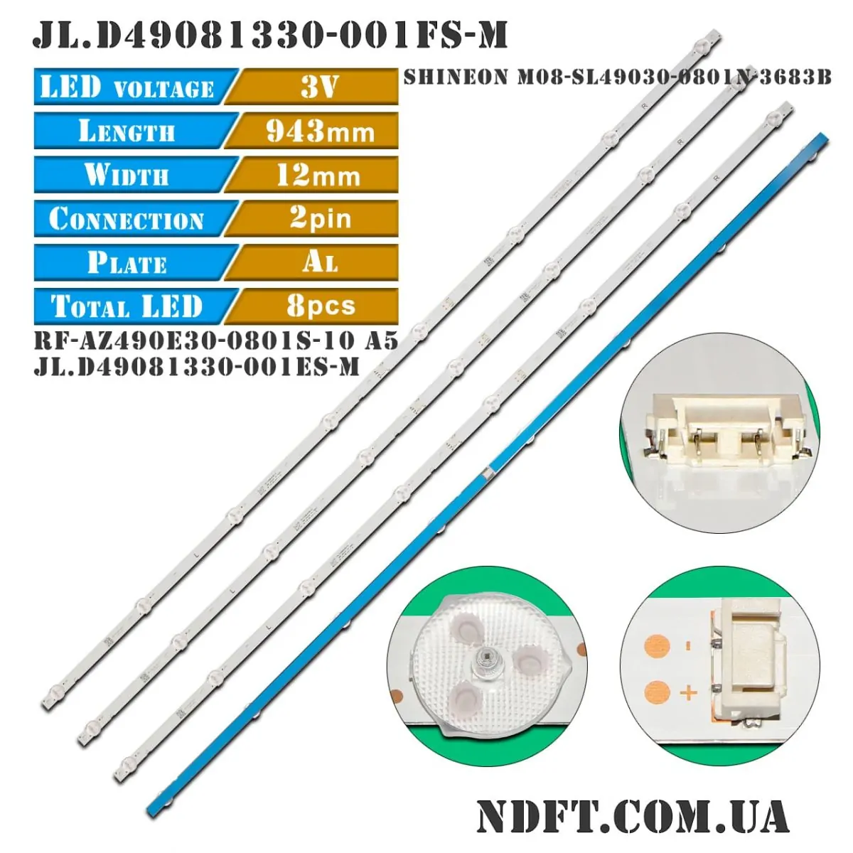 JL.D49081330-001FS-M 8LED (RF-AZ490E30-0801S-10 A5, YAL13-00830300-15, JL.D49081330-001ES-M, M08-SL49030-0801N-3683B) 01