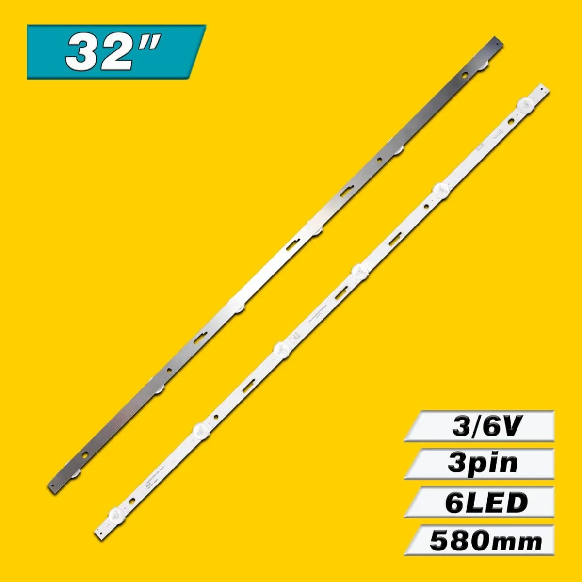 JS-ME32M106ED.908L(90902) 18V 6LED 580mm (OzoneHD 32HN02T2, JS-MR32M1062ED.907(00807), JS-ME32M8061ER.912(91211)) – Комплект LED підсвітки TV 32″ – Фото №3