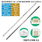 K650WDC2 A1 4708-K65WDC-A1113N11 5LED 6V (K650WDC2BB340A200, K650WDC20BF330A200, Vinga S65UHD20B, Manta 65LUA69K) 01