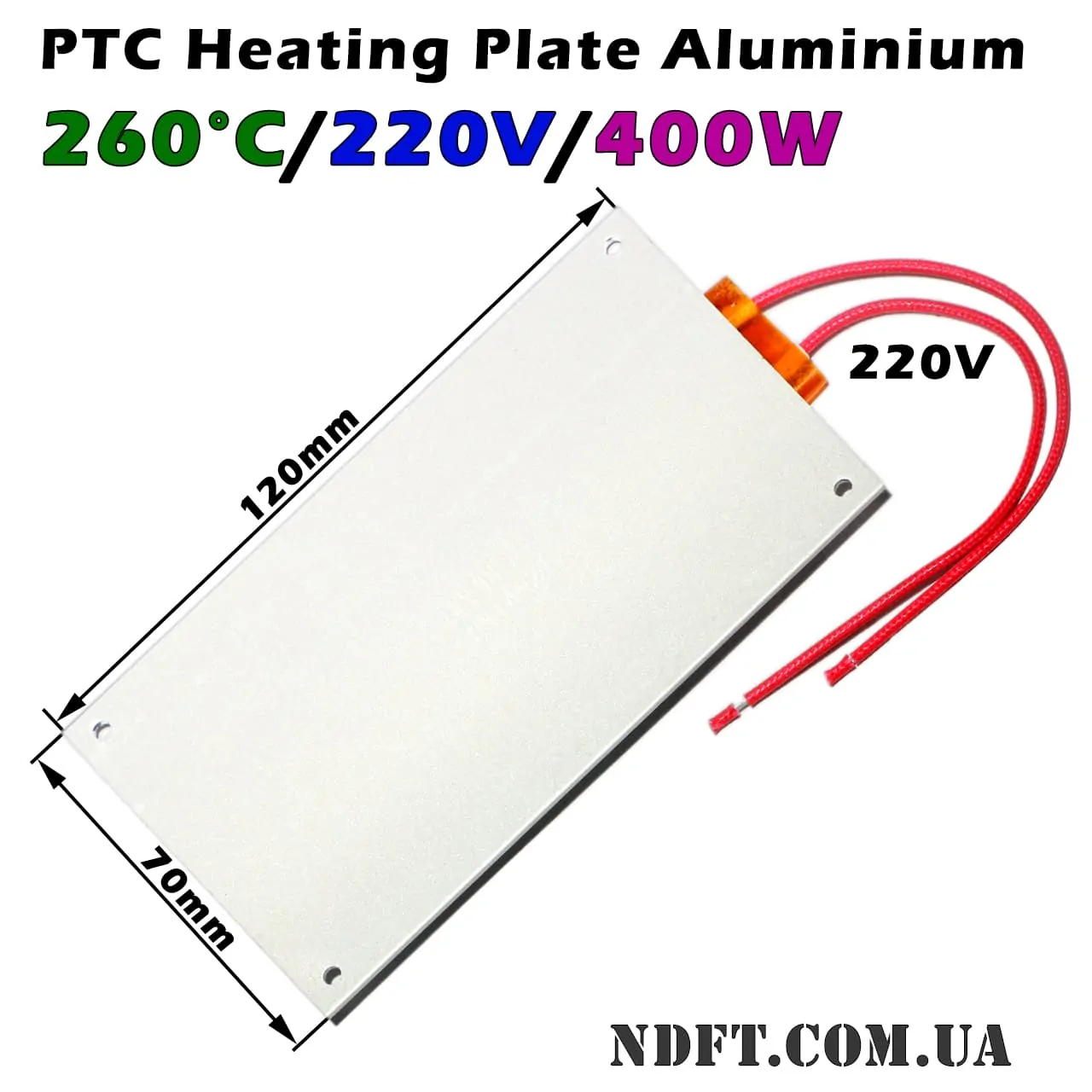 PTC нагреватель 400W/220V/260°C для пайки светодиодов 01