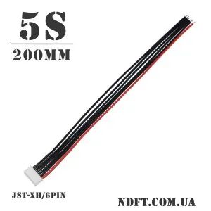 Балансировочный кабель 5S для аккумуляторов 200mm (Разъем JST-XH/6pin, силикон 22AWG) – Фото №1