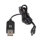 Кабель USB-DC 12V 4.0x1.7mm для живлення роутера від повербанку 1м (чорний) – Фото №3