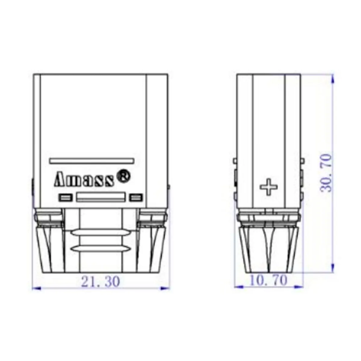 Amass XT90H-M 45/90A Оригинал – Разъем-штекер с колпачком (папа/male) – Фото №4