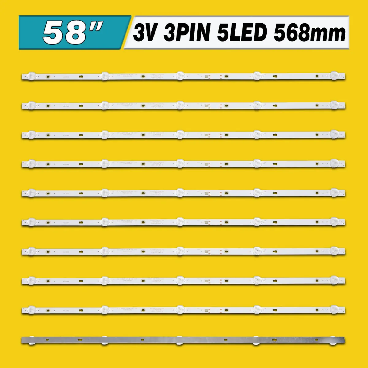 KJ58D05-ZC22AG-06E 5S1P 3V 568mm (303KJ580036E, KJ58D5-ZC62AG-01, KJ58D05-ZC62AG-01D 303KJ580038D, KJ580M06) – LED подсветка TV 58″ (комплект) – Фото №3